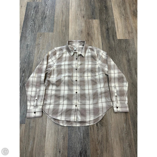 Blouse Long Sleeve By L.l. Bean In Tan, Size: M