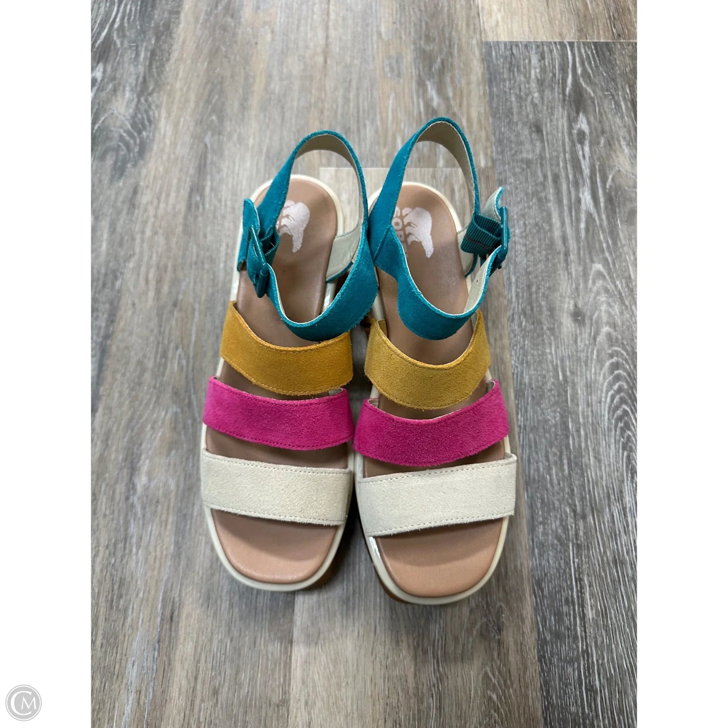 Sandals Heels Wedge By Sorel In Multi-colored, Size: 9