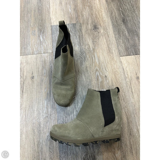 Shoes Heels Wedge By Sorel In Green, Size: 8