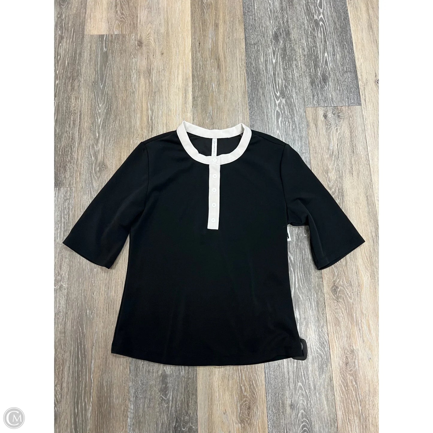 Athletic Top Short Sleeve By 7 Diamonds In Black, Size: L