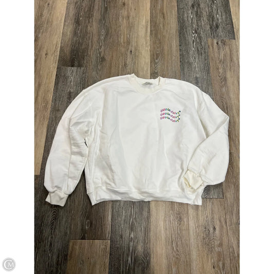 Sweatshirt Crewneck By Dippin Daisys In White, Size: Xl