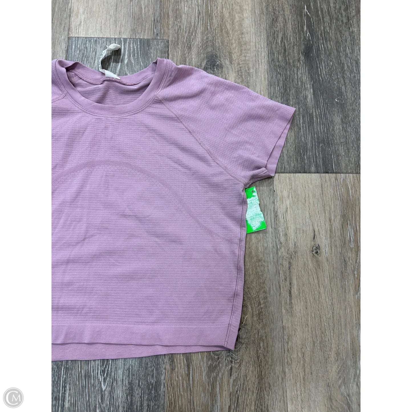 Athletic Top Short Sleeve By Lululemon In Pink, Size: 6