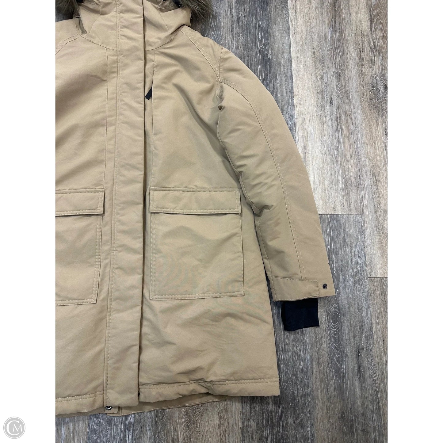 Coat Parka By Columbia In Tan, Size: L