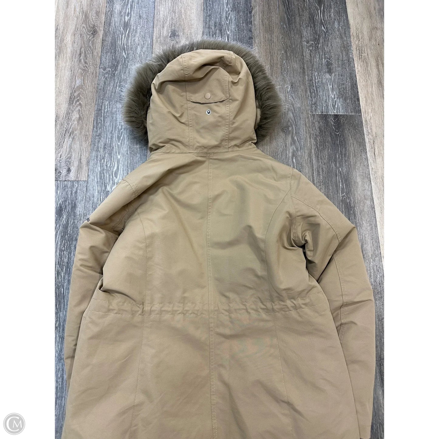 Coat Parka By Columbia In Tan, Size: L