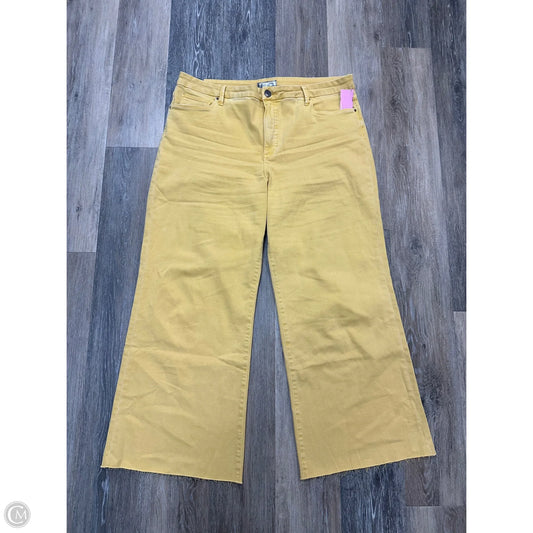 Jeans Straight By Kut In Yellow, Size: 18