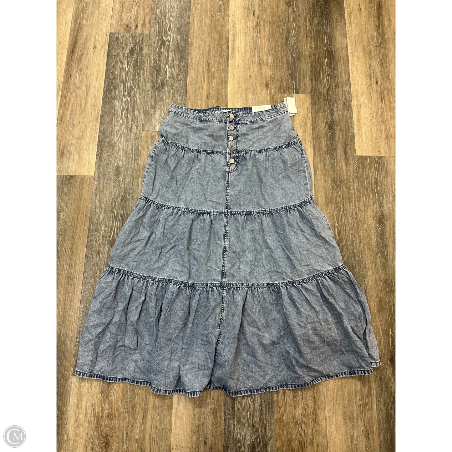 Skirt Maxi By Maurices In Blue Denim, Size: 12