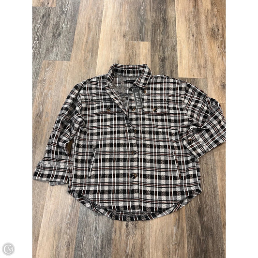 Jacket Shirt By Mikarose In Plaid Pattern, Size: S