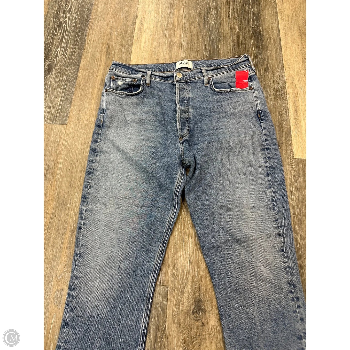 Jeans Skinny By Agolde In Blue Denim, Size: 10