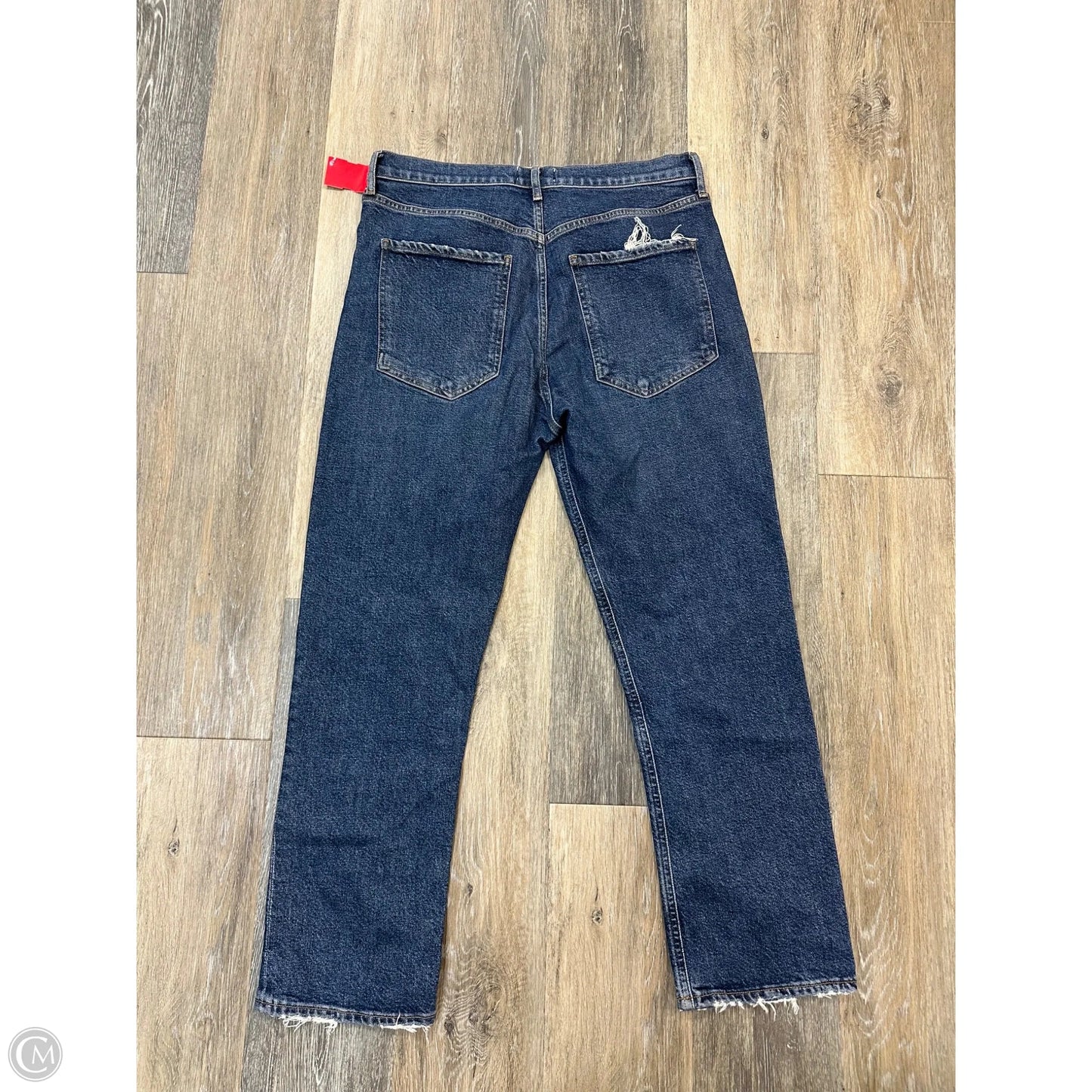 Jeans Straight By Agolde In Blue Denim, Size: 10