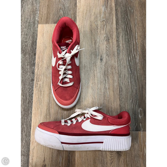 Shoes Athletic By Nike In Red, Size: 9.5