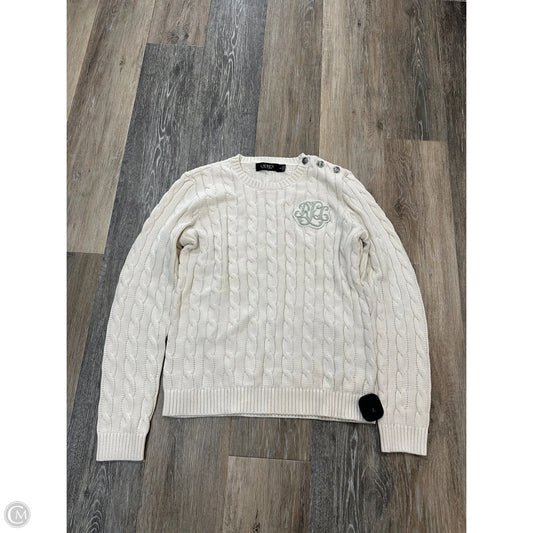 Sweater By Lauren By Ralph Lauren In Cream, Size: M