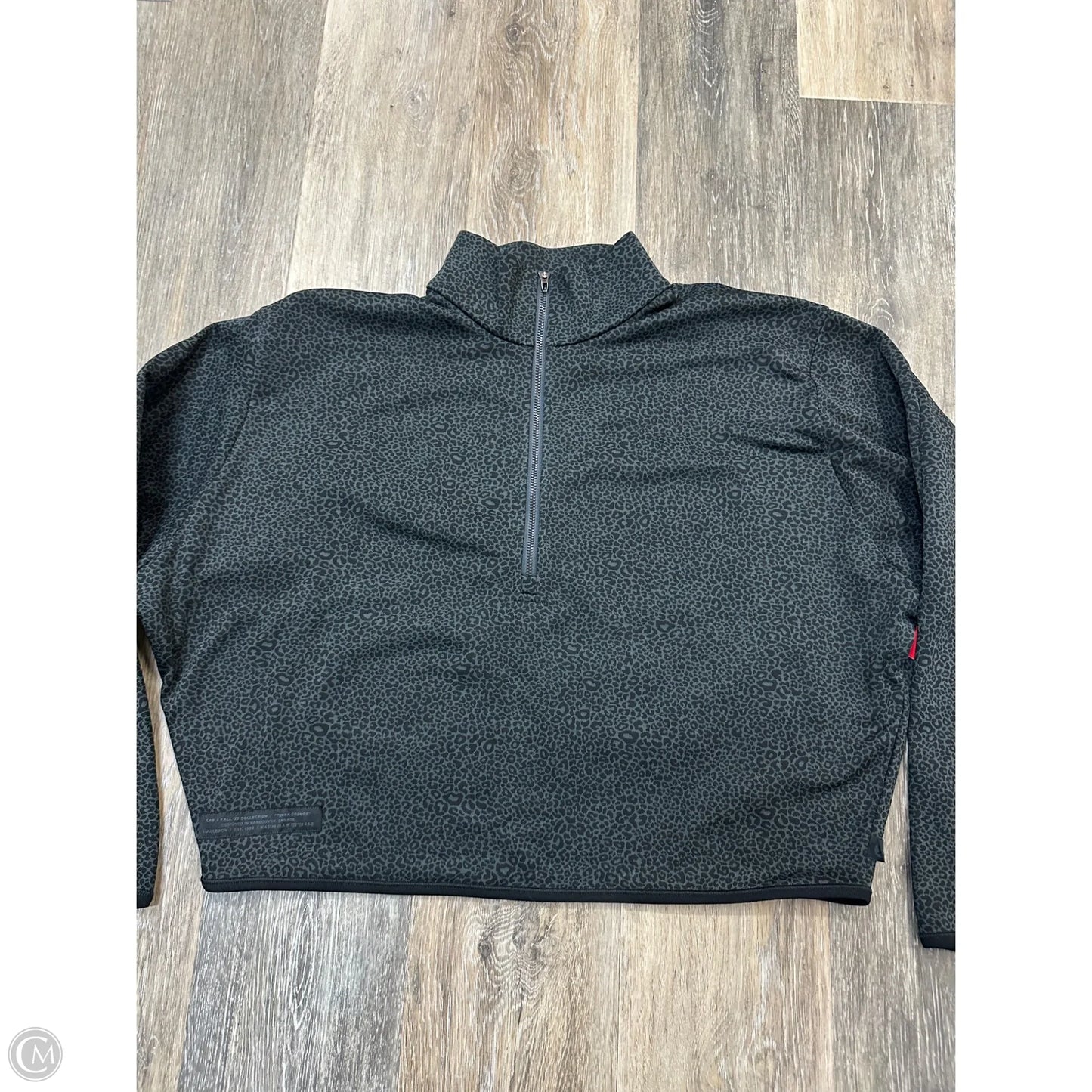 Athletic Top Long Sleeve Collar By Lululemon In Black, Size: 4