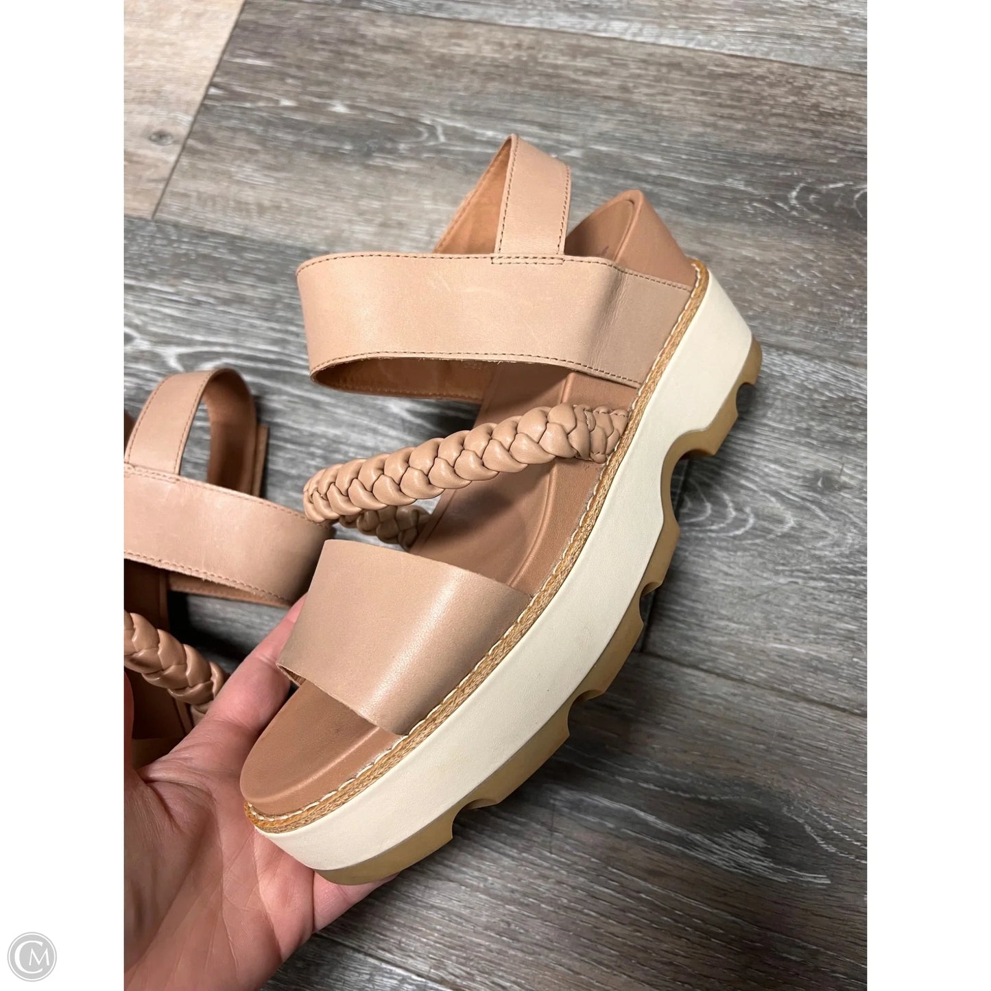 Sandals Heels Wedge By Sorel In Tan, Size: 9.5