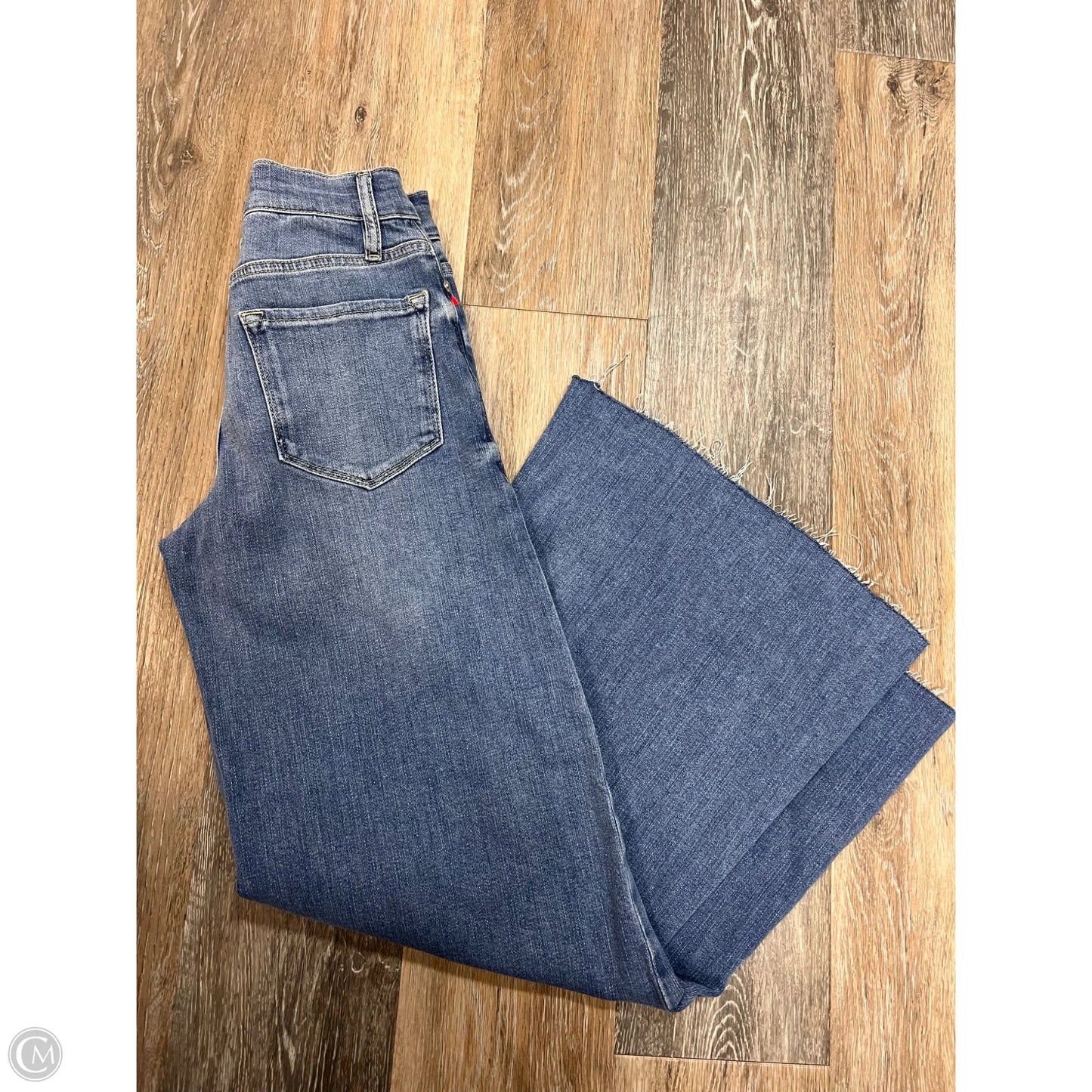 Jeans Wide Leg By Frame In Blue Denim, Size: 0