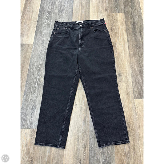 Jeans Straight By Abercrombie And Fitch In Black Denim, Size: 14