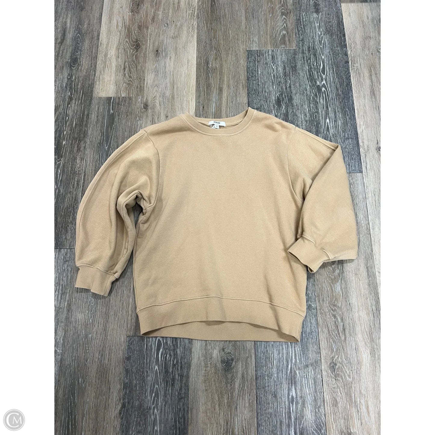 Sweatshirt Crewneck By Agolde In Tan, Size: S
