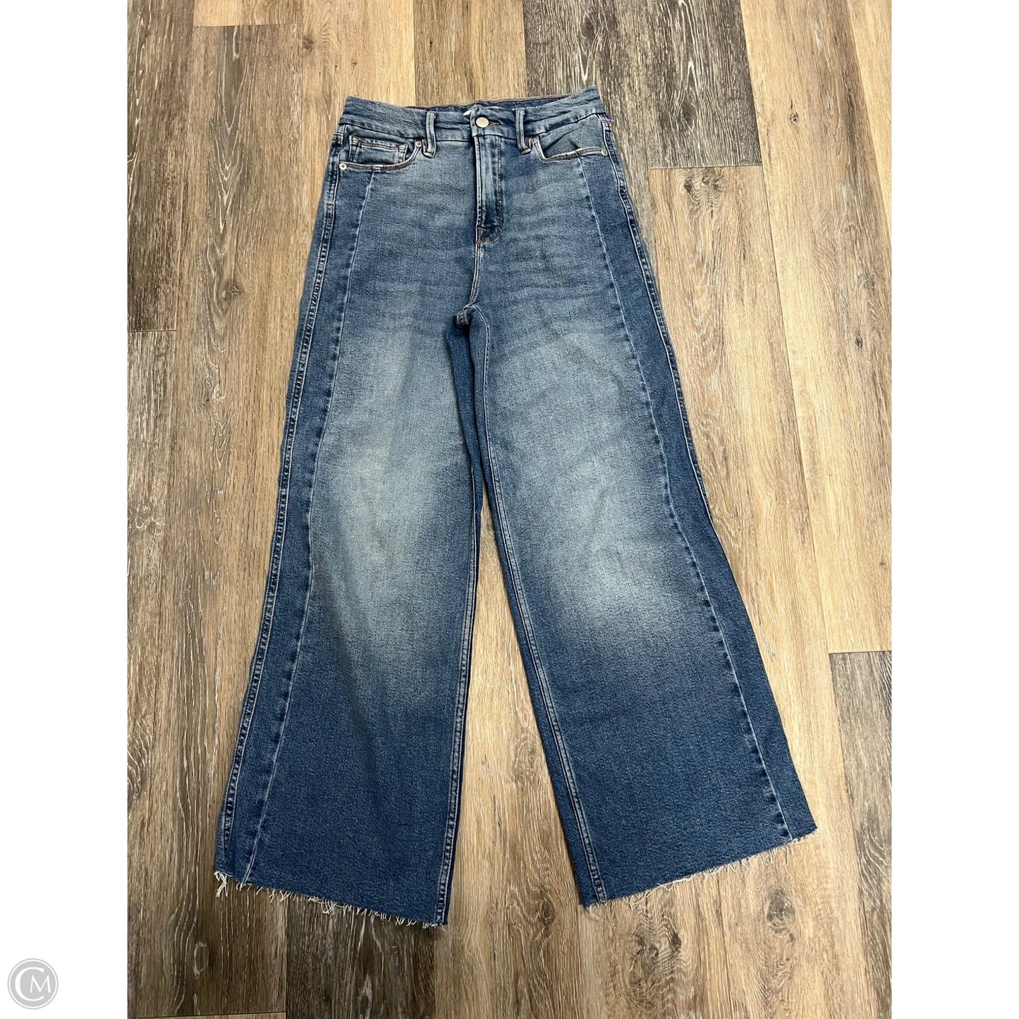 Jeans Straight By Good American In Blue Denim, Size: 2/26