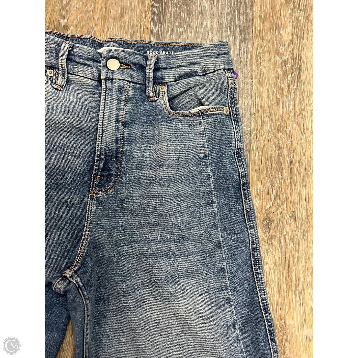 Jeans Straight By Good American In Blue Denim, Size: 2/26
