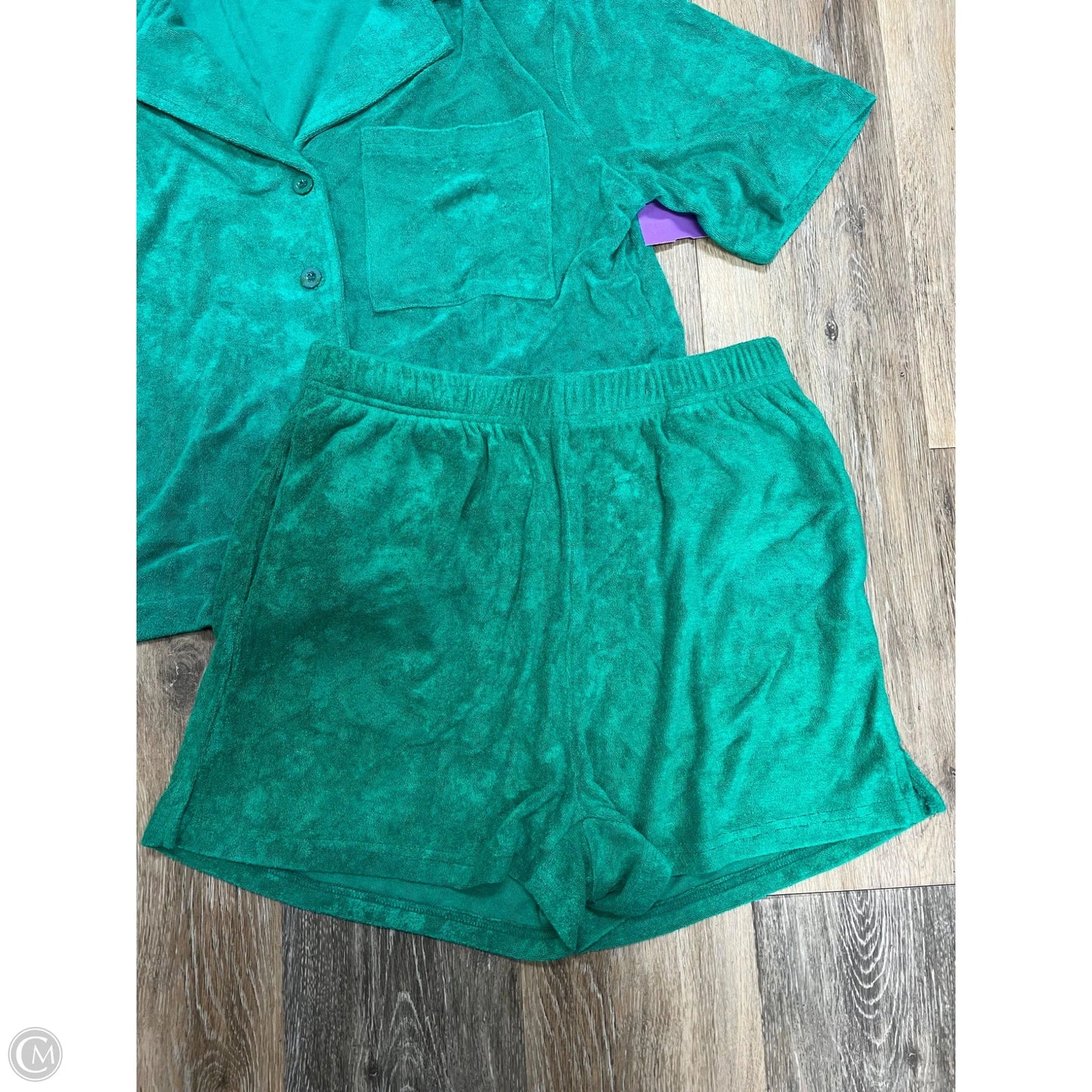 Lounge Set Shorts By Pink Lily In Green, Size: M
