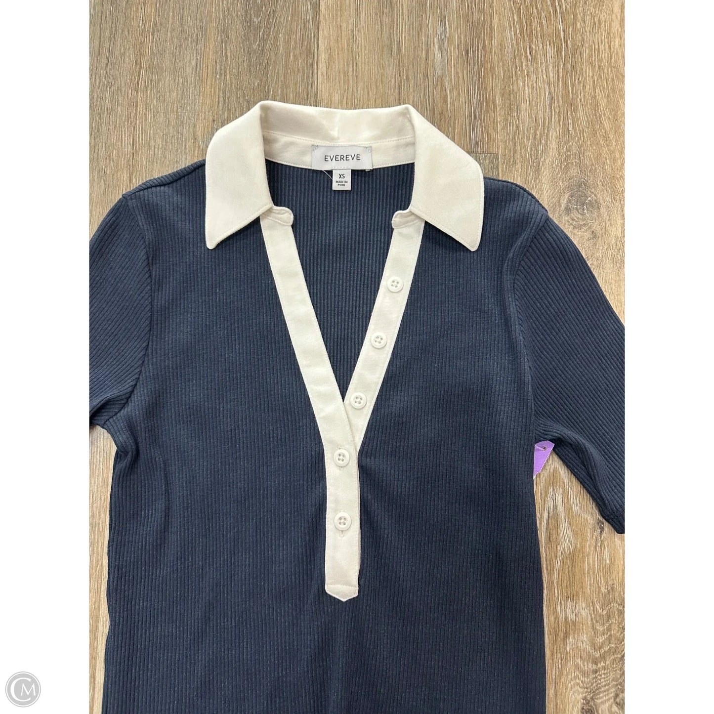 Top Short Sleeve By Evereve In Blue, Size: Xs