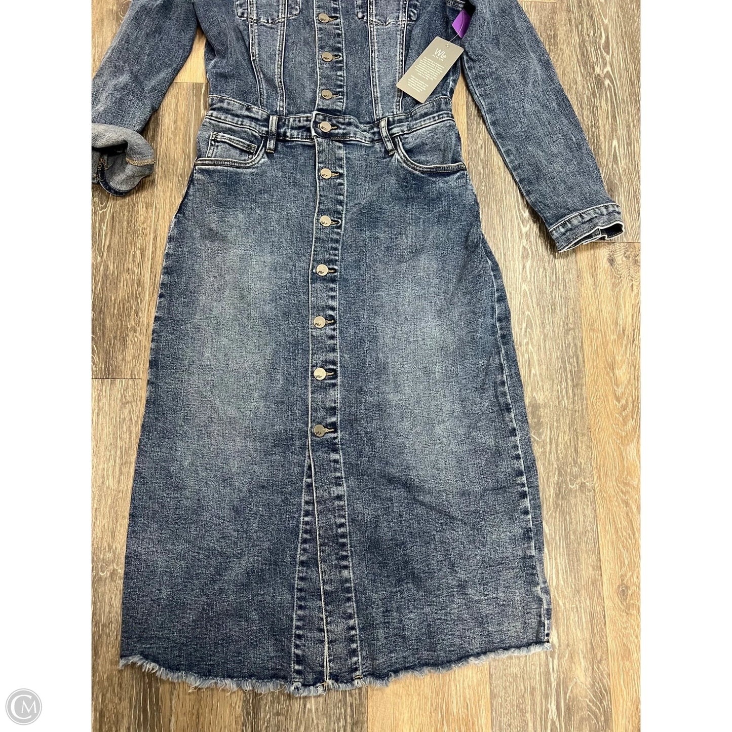 Dress Casual Maxi By Wash Lab In Blue Denim, Size: S