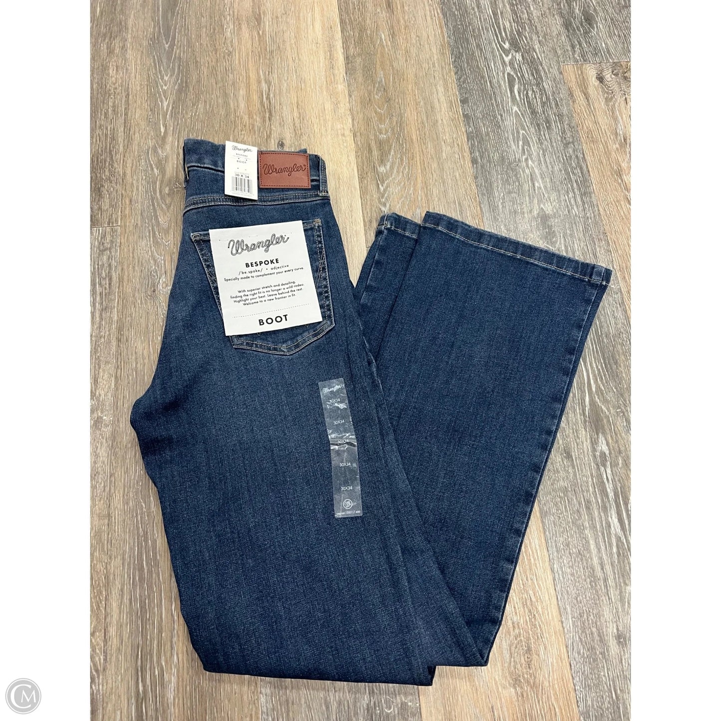 Jeans Boot Cut By Wrangler In Blue Denim, Size: 10