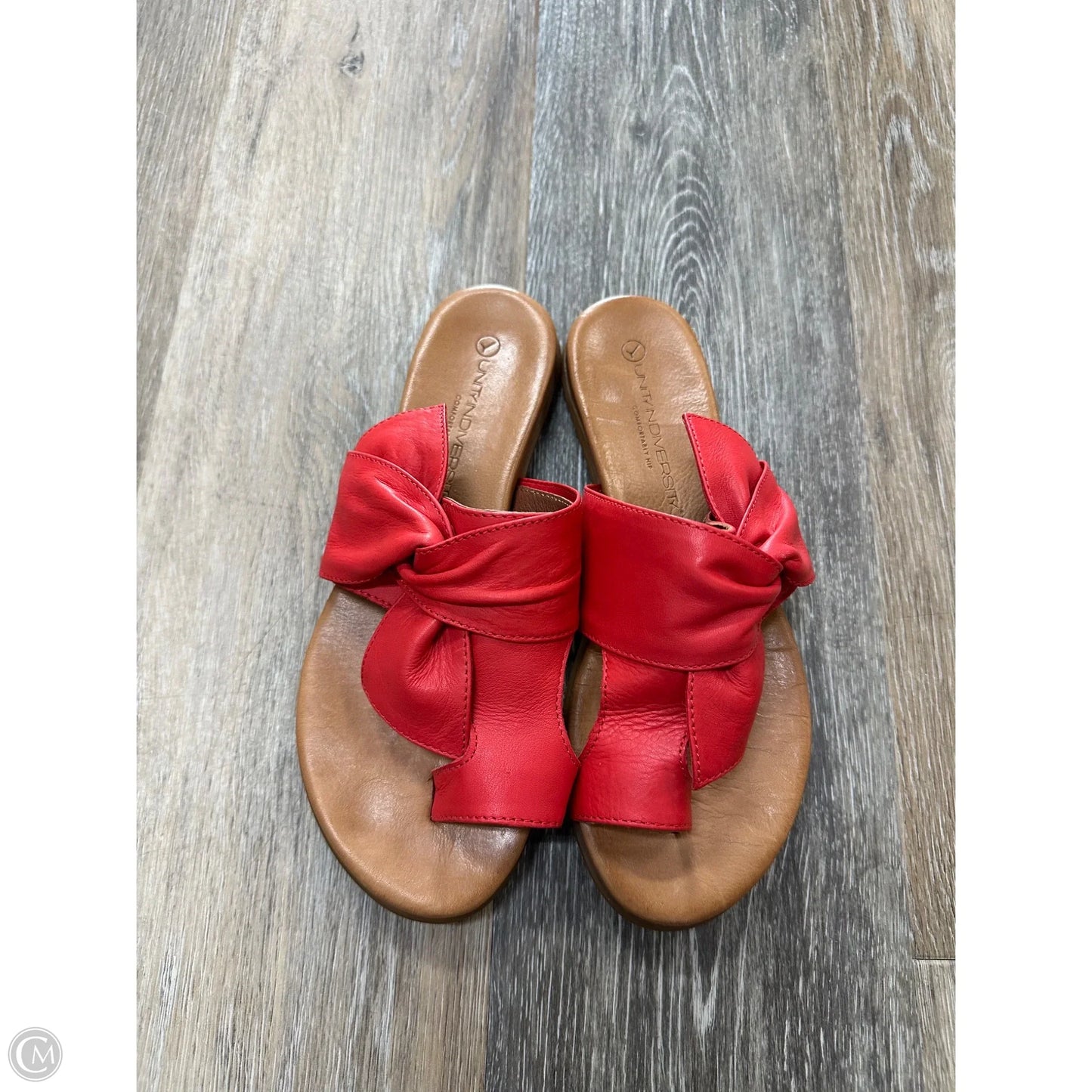 Sandals Flats By Unity in diversity In Red, Size: 7.5