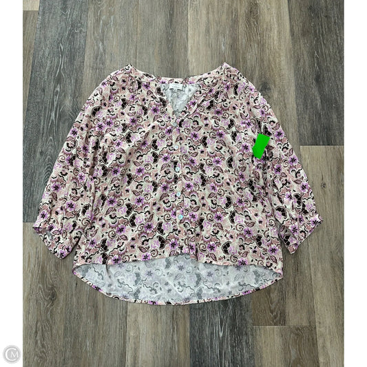 Blouse Long Sleeve By Z Supply In Multi-colored, Size: S