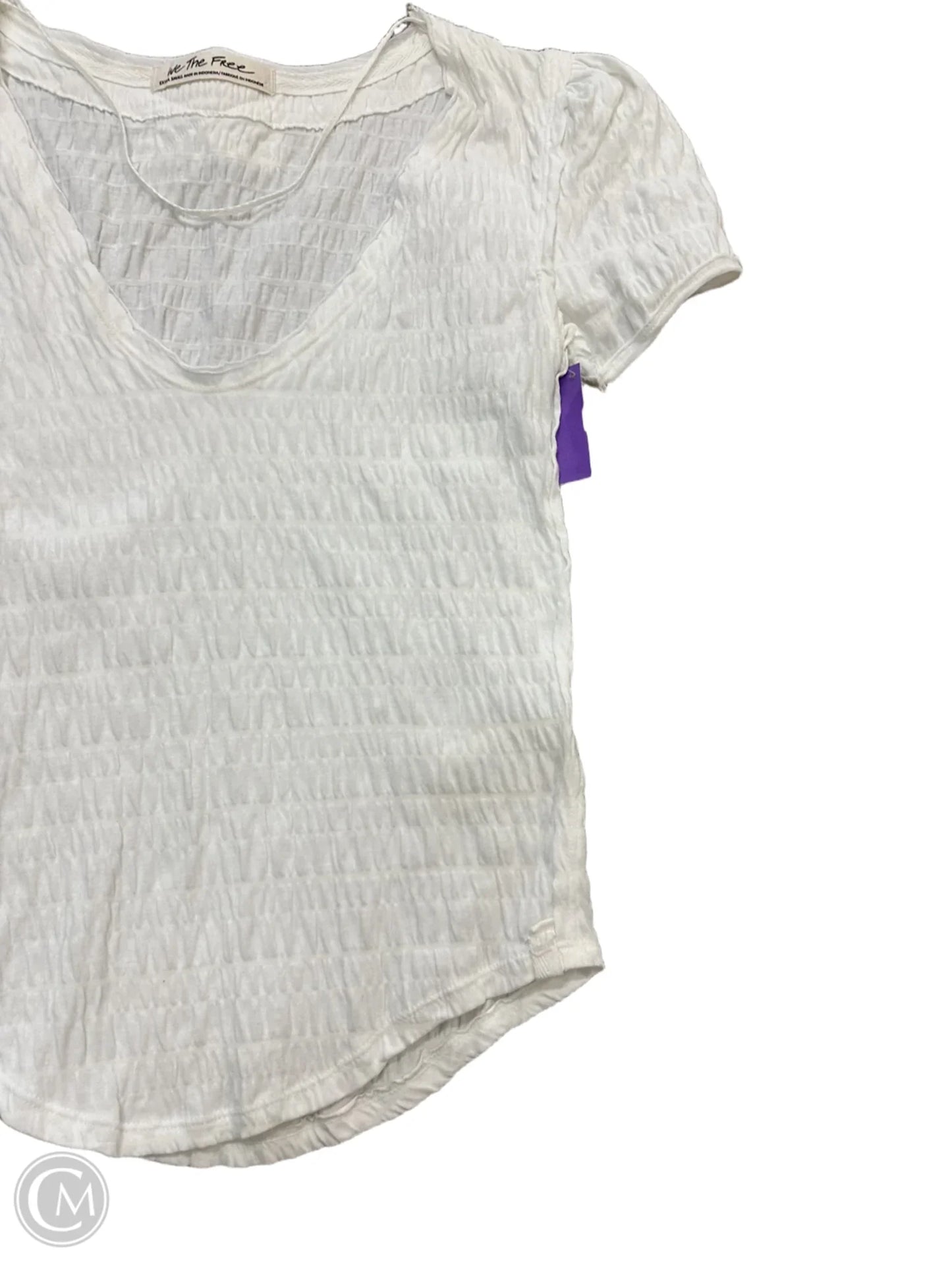 Top Short Sleeve By We The Free In Cream, Size: Xs
