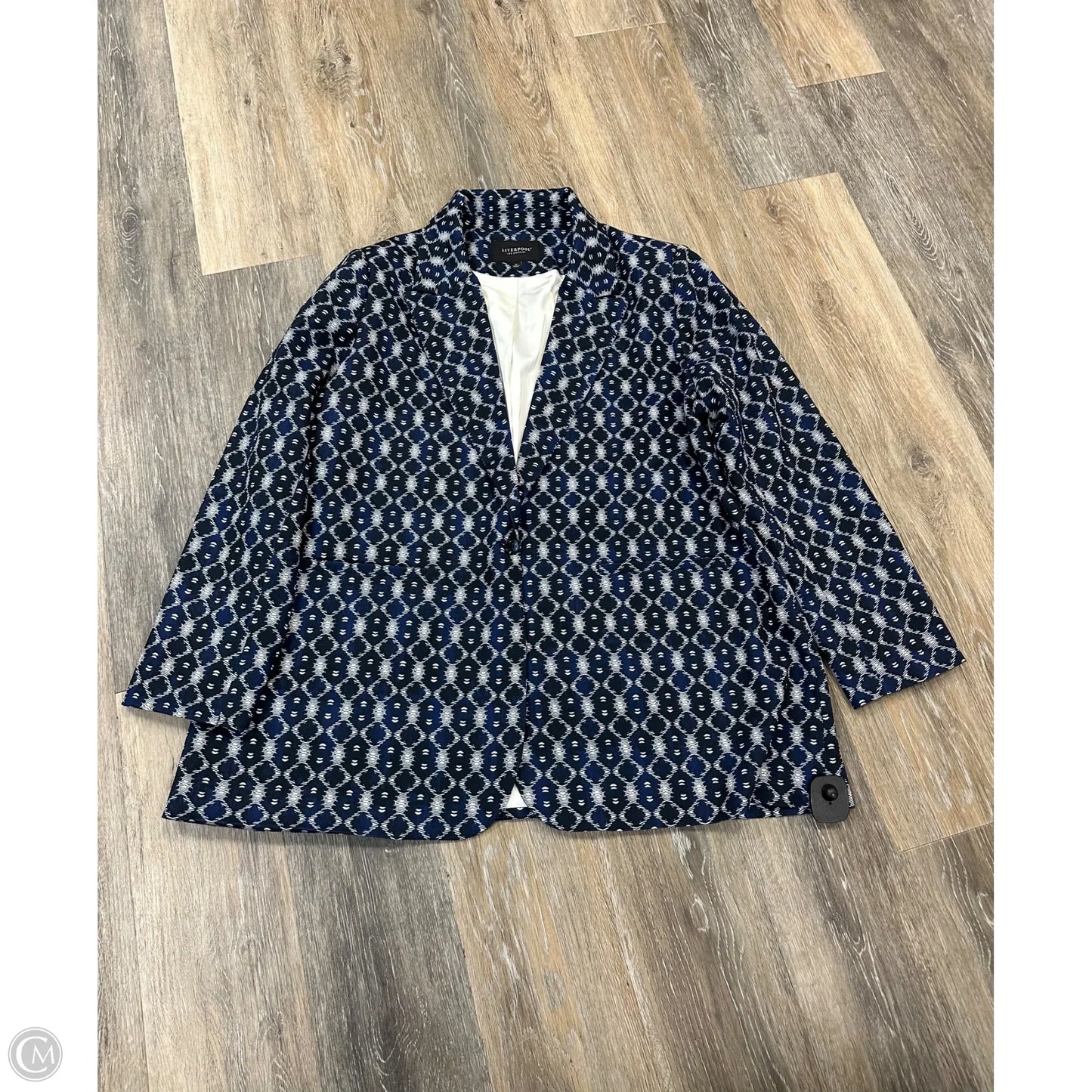 Blazer By Liverpool In Black & Blue, Size: 2x