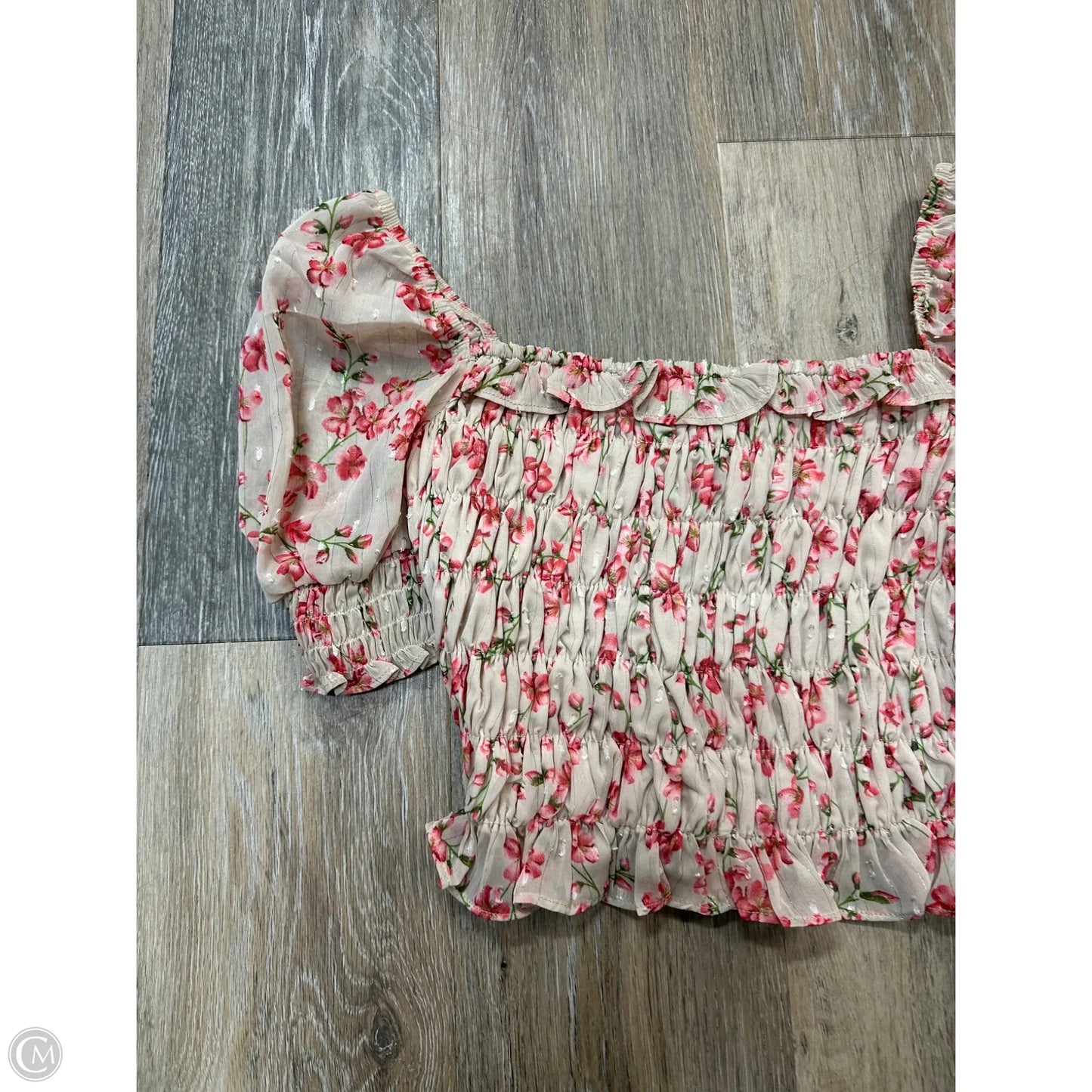 Top Short Sleeve By Happy Girls In Floral Print, Size: 2