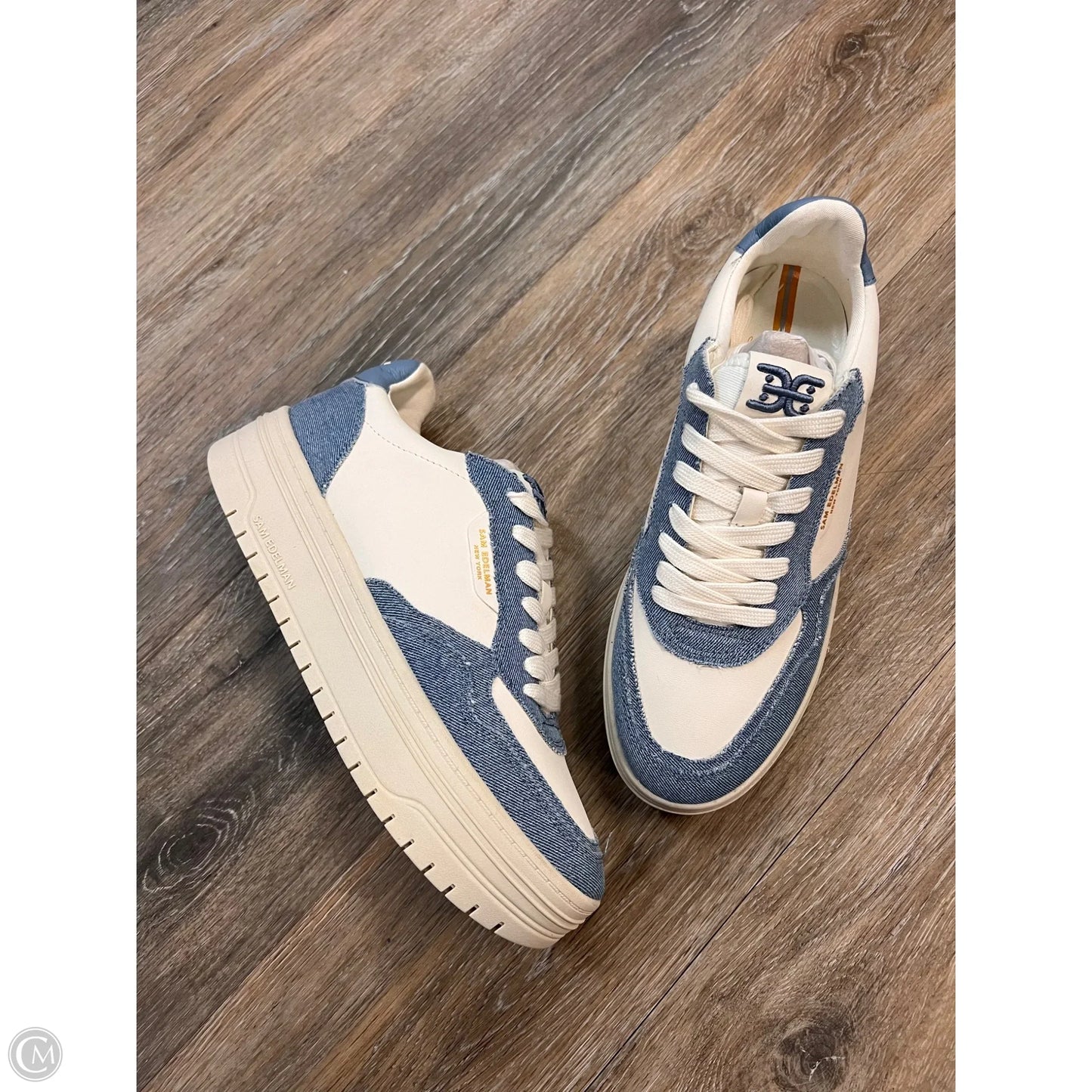 Shoes Sneakers By Sam Edelman In Blue & White, Size: 10.5