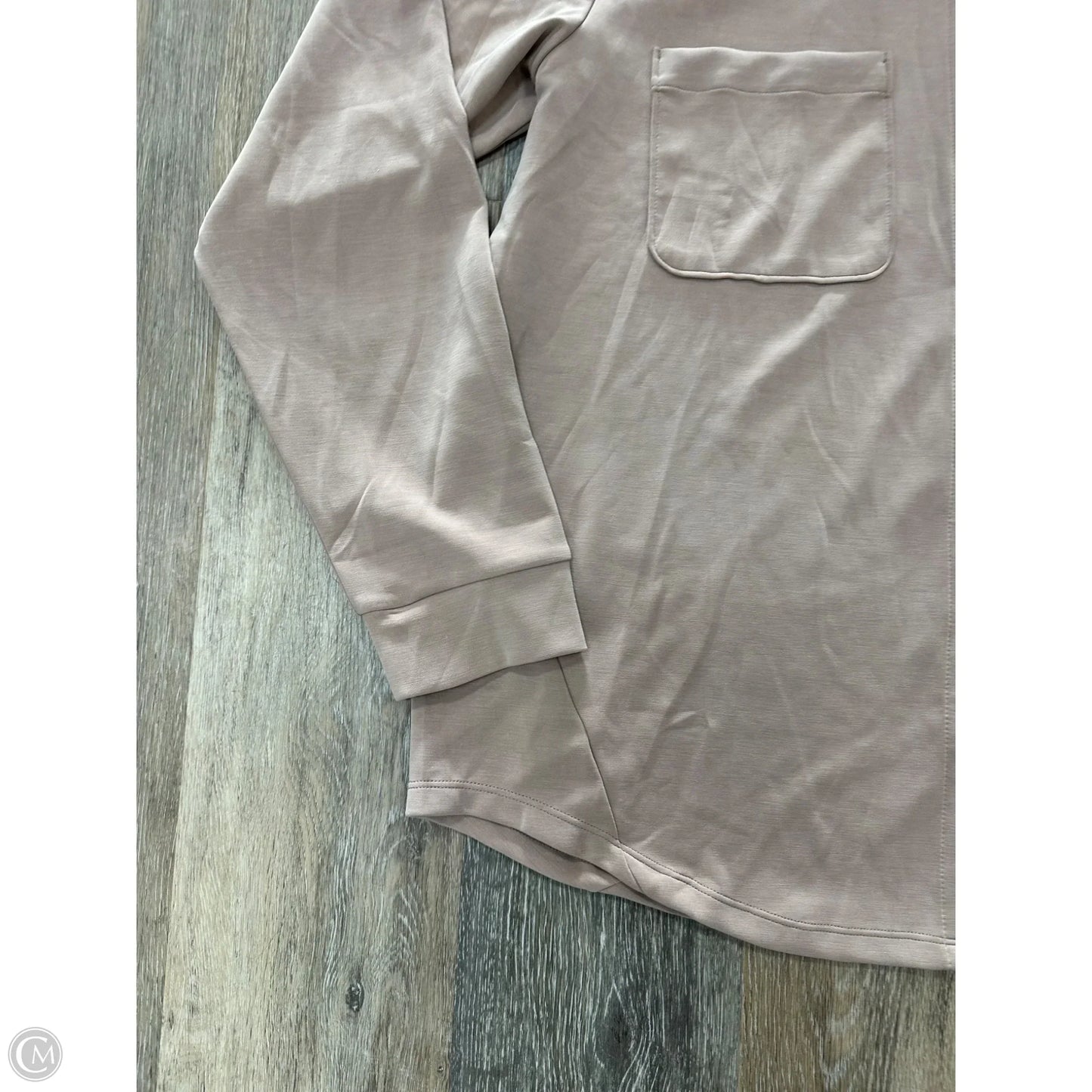 Blouse Long Sleeve By 7 Diamonds In Taupe, Size: L
