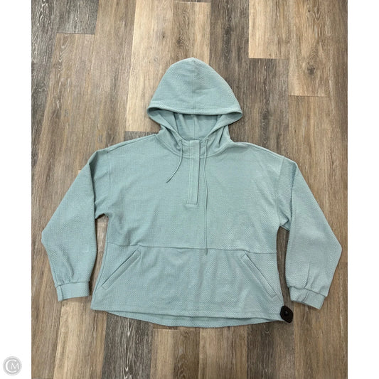Athletic Sweatshirt Hoodie By 7 Diamonds In Teal, Size: Xl