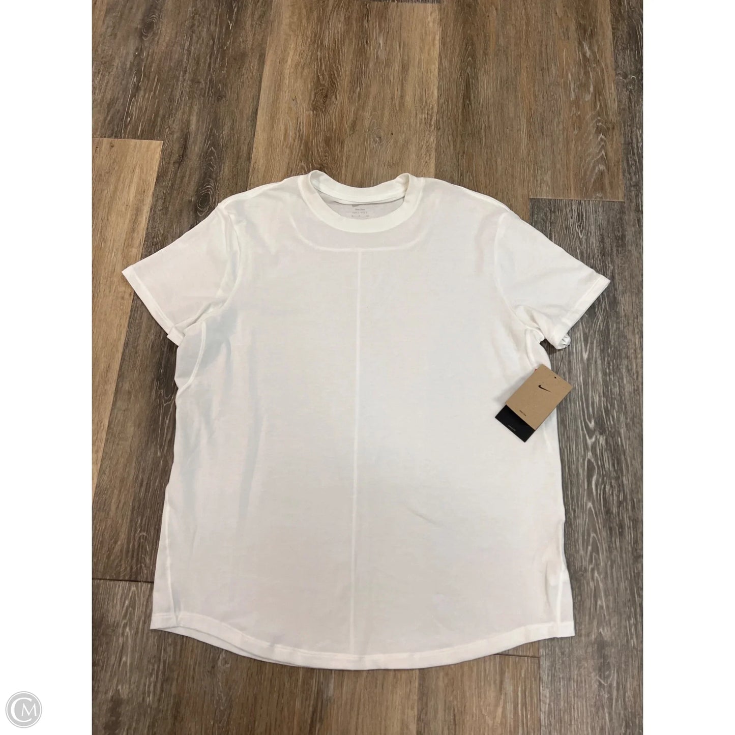 -Athletic Top Short Sleeve By Nike Apparel In White, Size: S