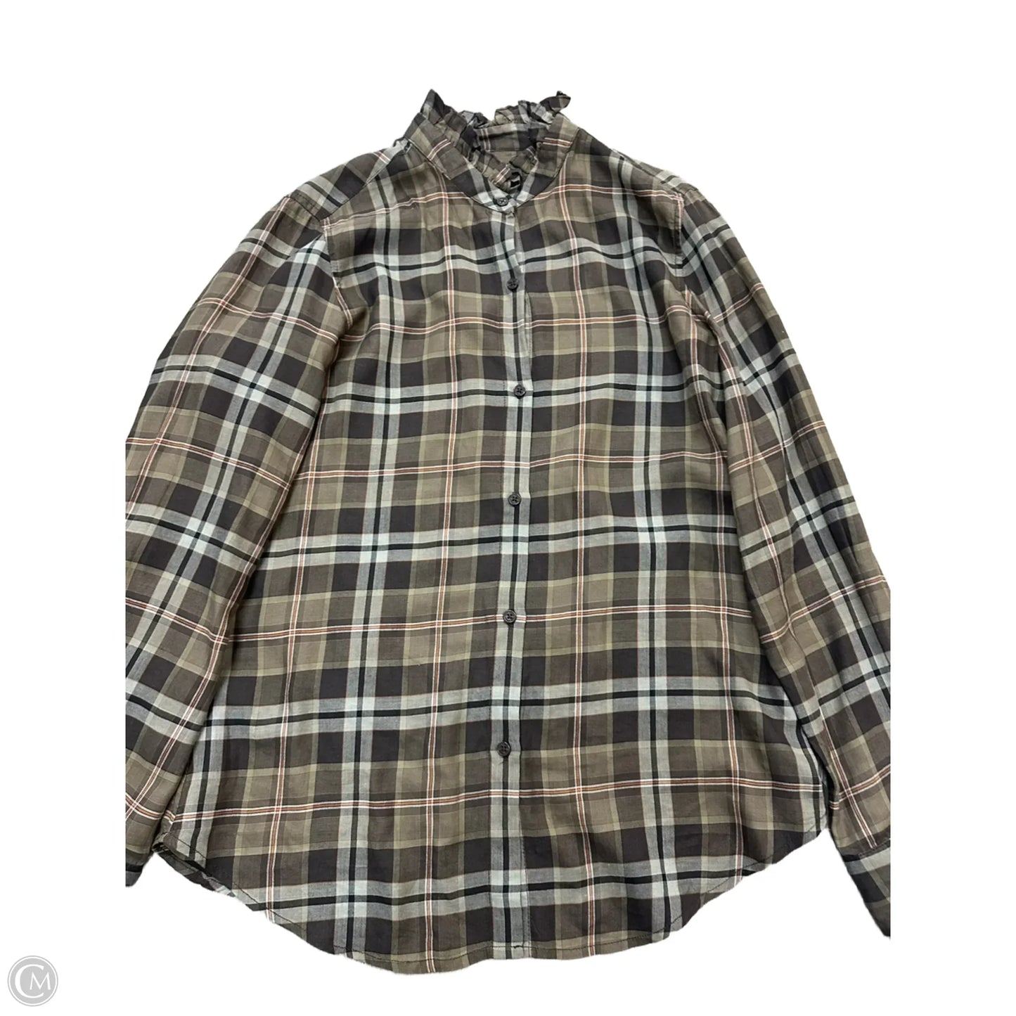 Blouse Long Sleeve By Nili Lotan In Green, Size: S