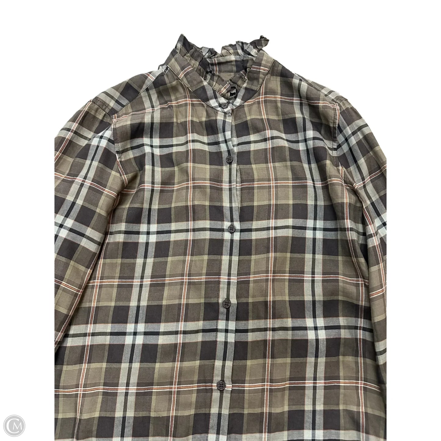 Blouse Long Sleeve By Nili Lotan In Green, Size: S