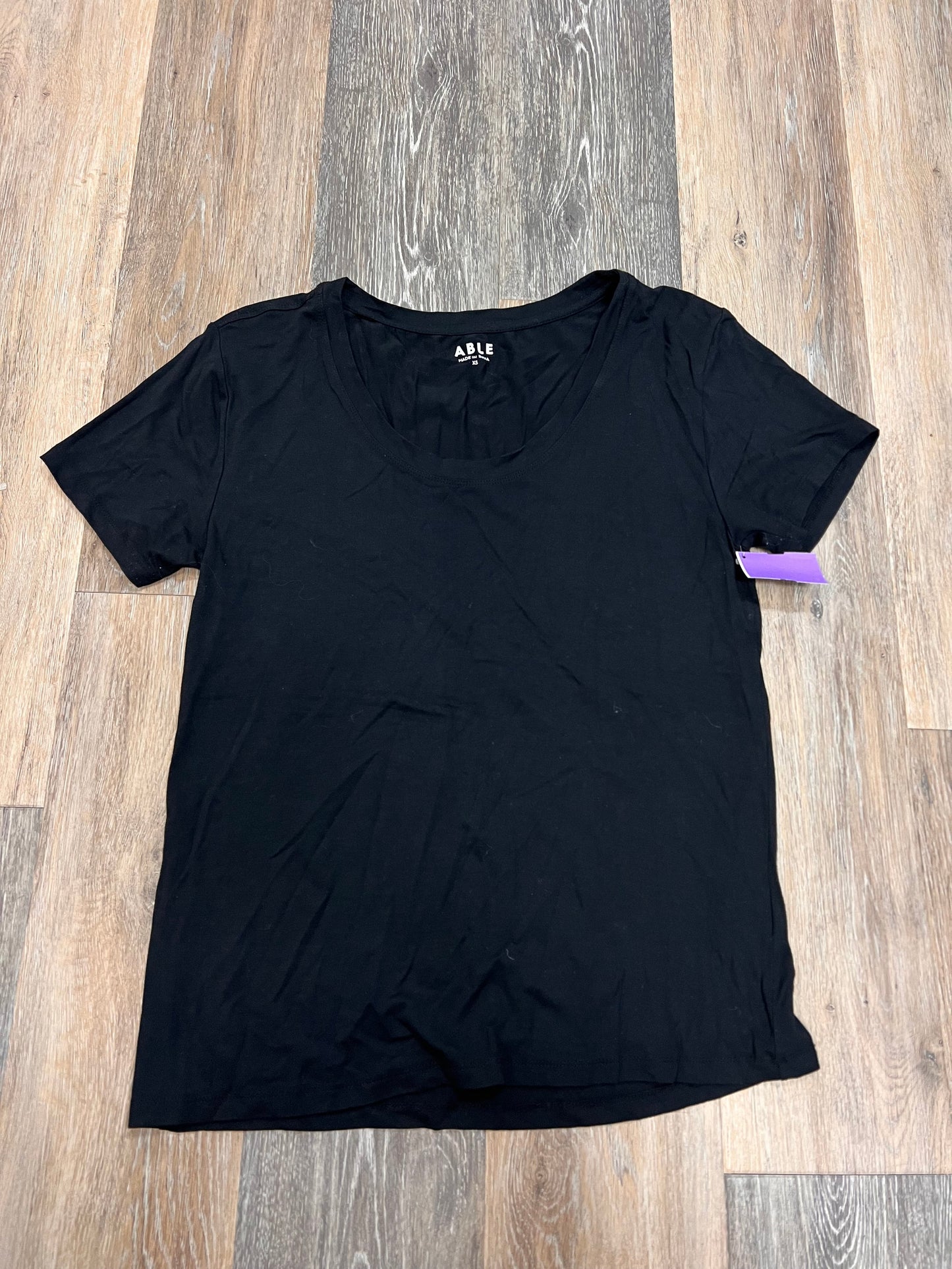 Top Short Sleeve By Able In Black, Size: Xs