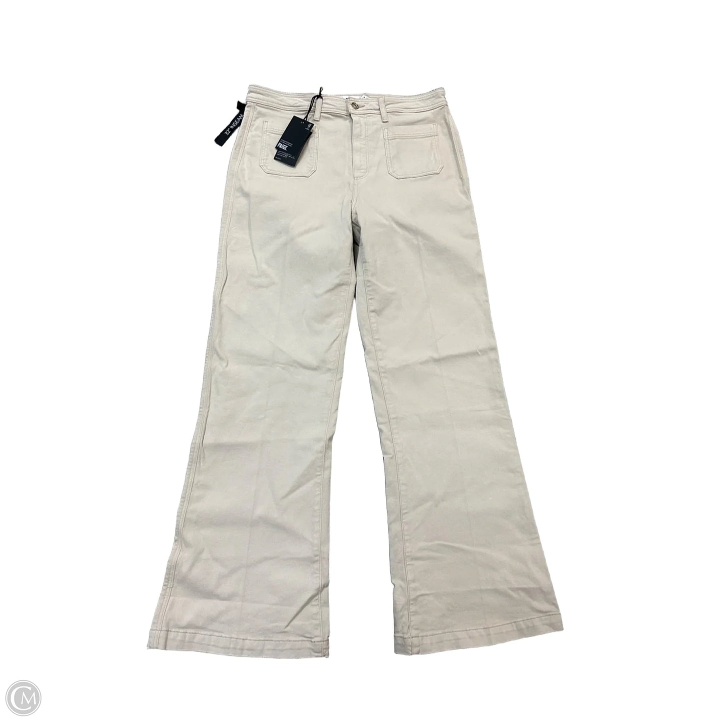 Jeans Wide Leg By Paige In Tan Denim, Size: 14