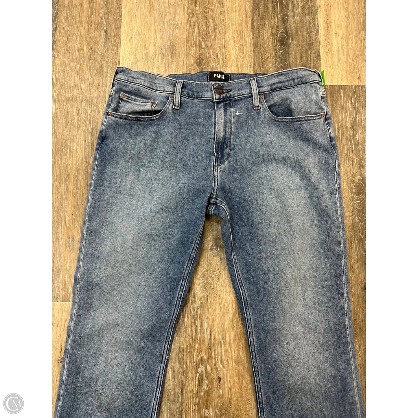 Jeans Straight By Paige In Blue Denim, Size: 16
