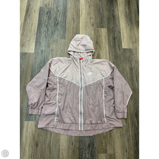 Athletic Jacket By Nike Apparel In Pink, Size: 3x