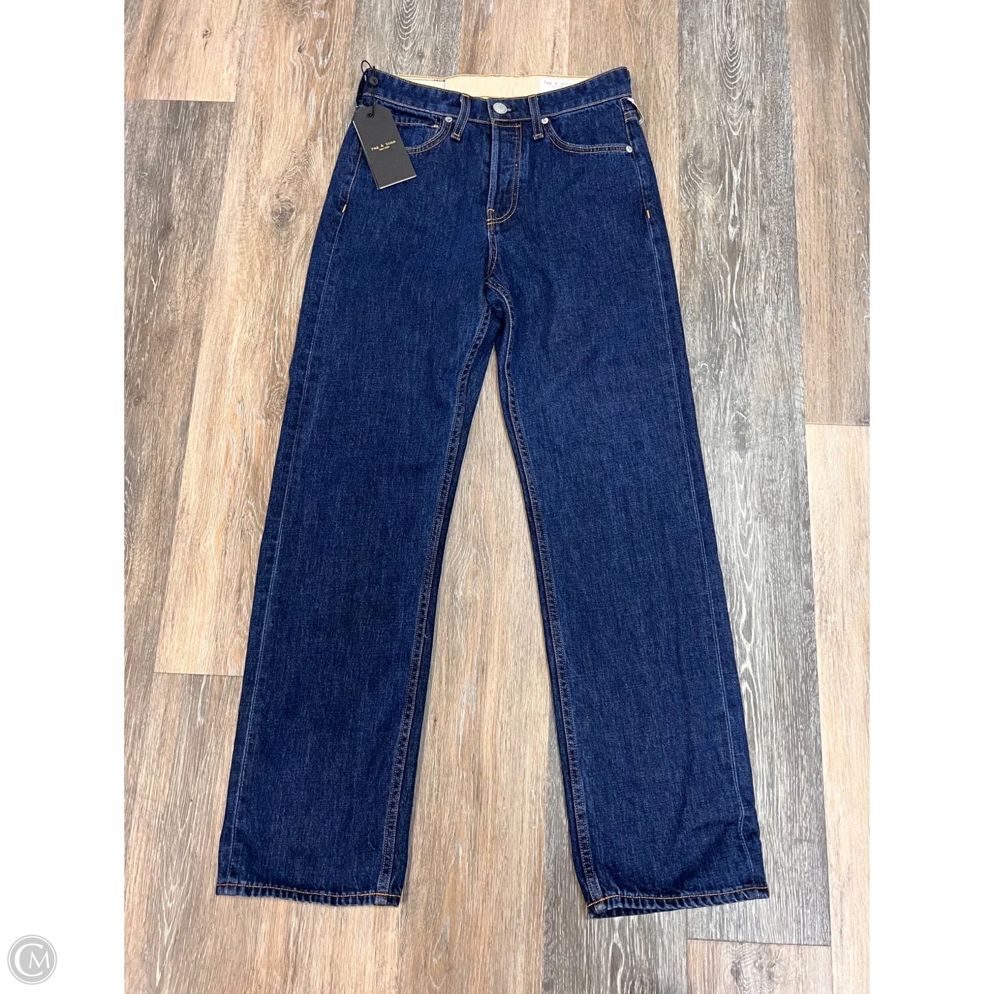 Jeans Straight By Rag & Bones Jeans In Blue Denim, Size: 2/26