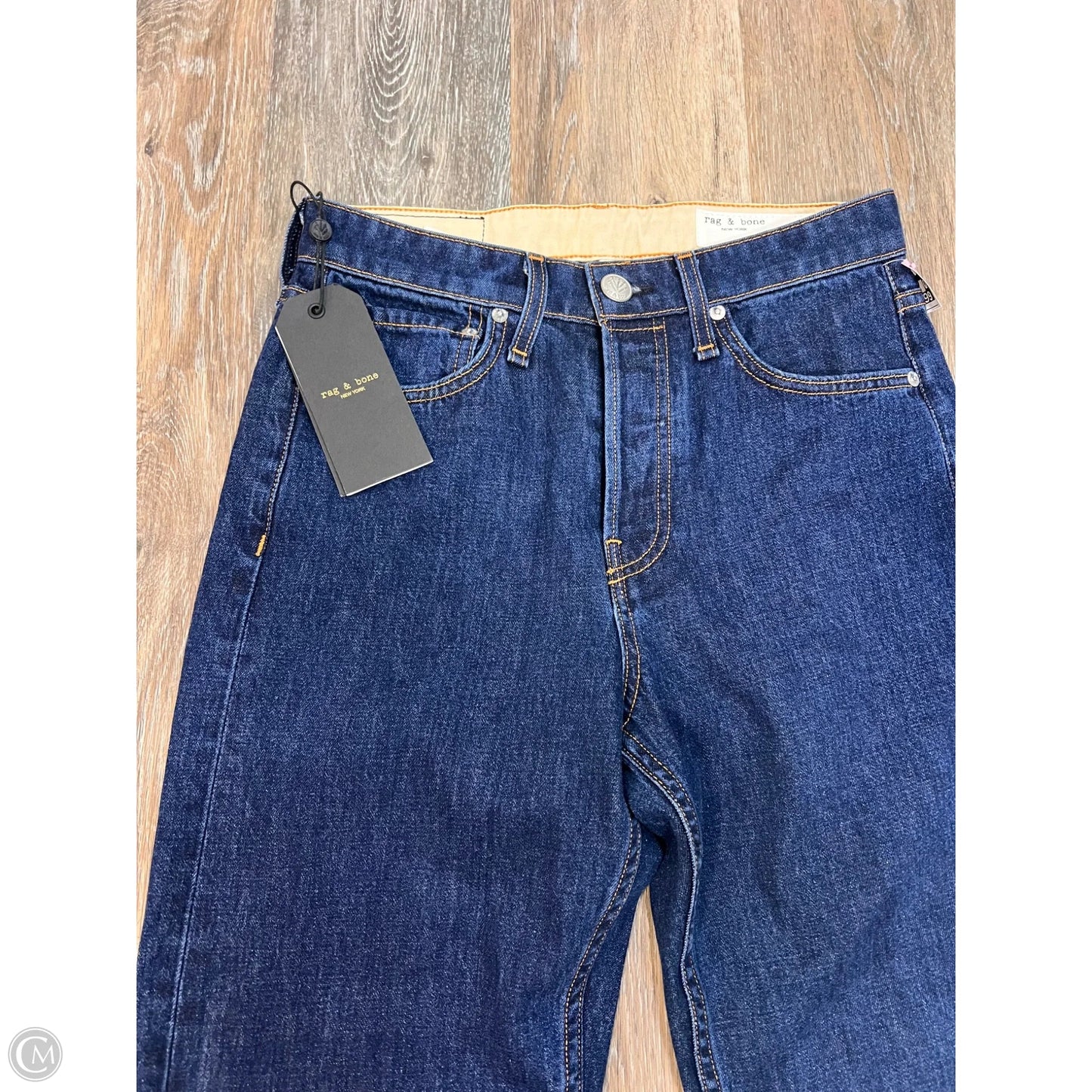 Jeans Straight By Rag & Bones Jeans In Blue Denim, Size: 2/26
