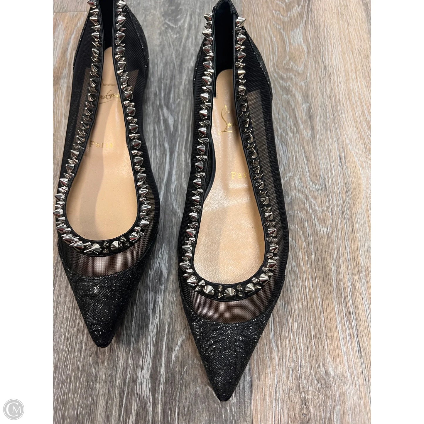 Shoes Luxury Designer By Christian Louboutin In Black, Size: 9/39