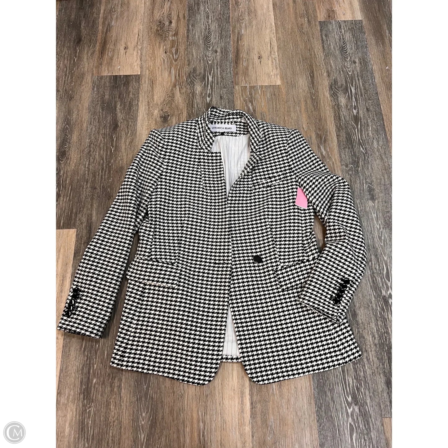 Blazer Designer By Veronica Beard In Black & White, Size: 4