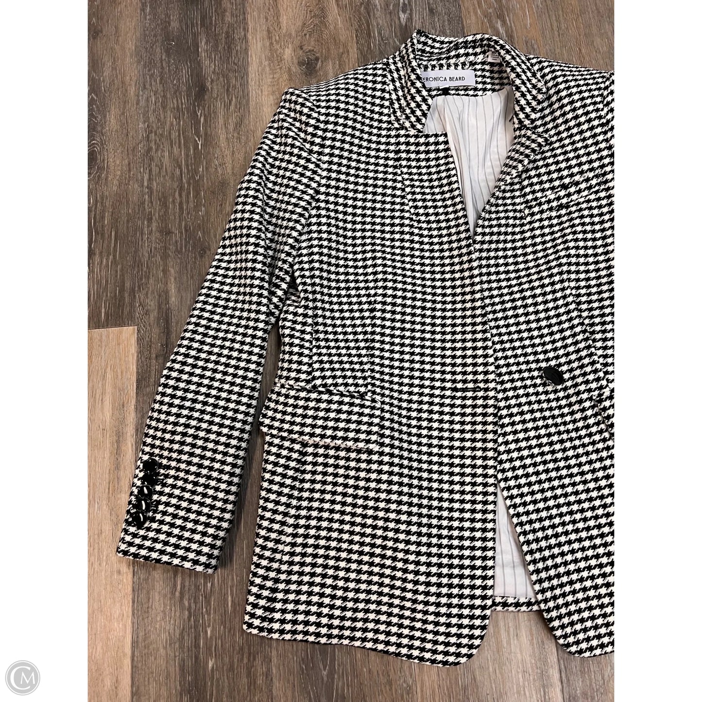 Blazer Designer By Veronica Beard In Black & White, Size: 4