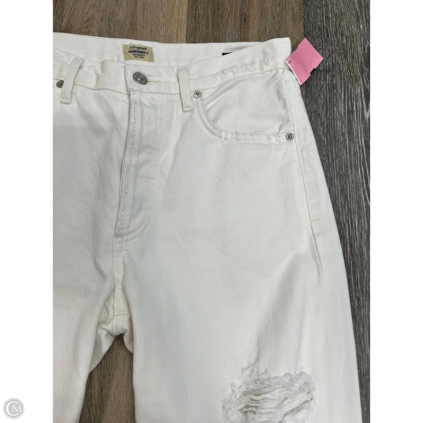 Jeans Straight By Citizens Of Humanity In White Denim, Size: 2/26