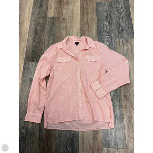 Blouse Long Sleeve By Patagonia In Striped Pattern, Size: M