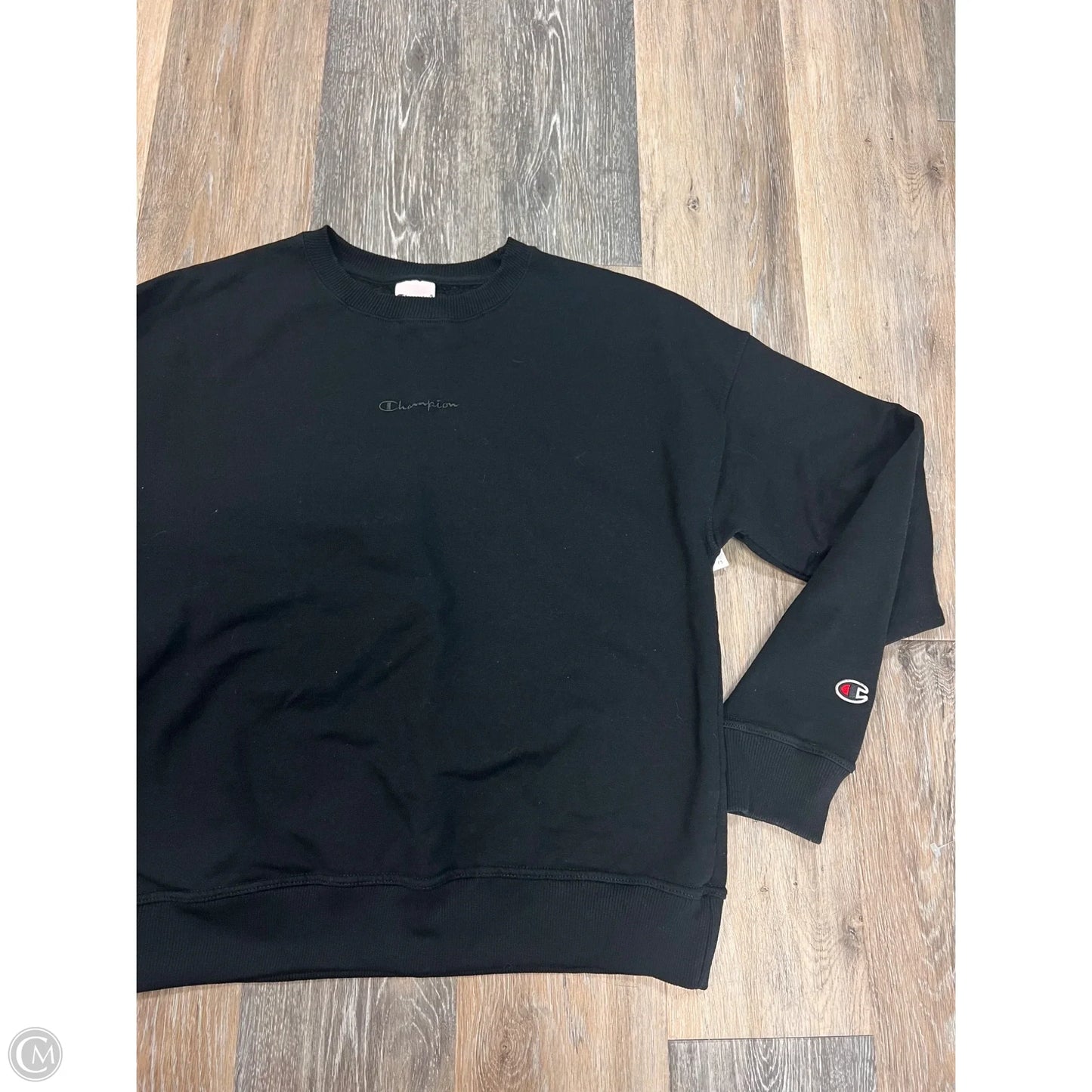 Athletic Sweatshirt Crewneck By Champion In Black, Size: S