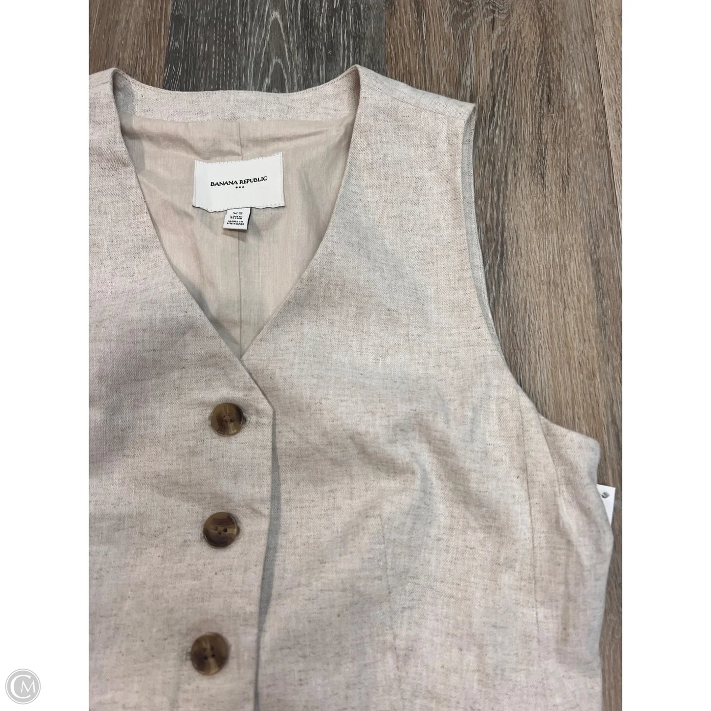 Vest Other By Banana Republic In Cream, Size: Xs